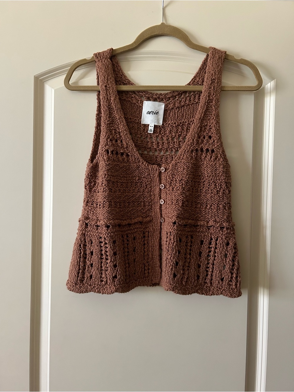 Aerie Crochet Sweater Vest